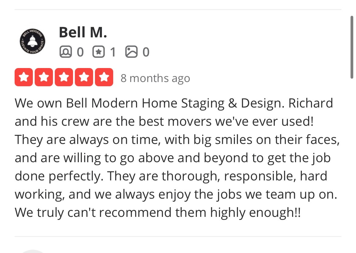5-star review from Bell M.